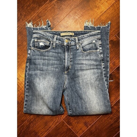 Joe’s Jeans Women 28 Charlie High Rise Skinny Ankle Raw Hem Blue - Picture 1 of 6